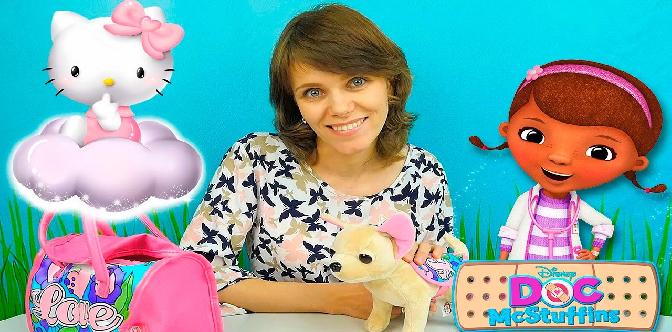 Игры для девочек: Доктор Плюшева Хеллоу Китти и  Игрушки Милы. Видео для детей #НосикиКурносики смотреть