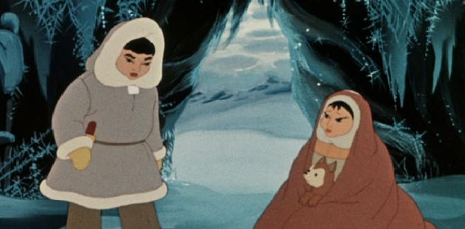 В яранге горит огонь смотреть