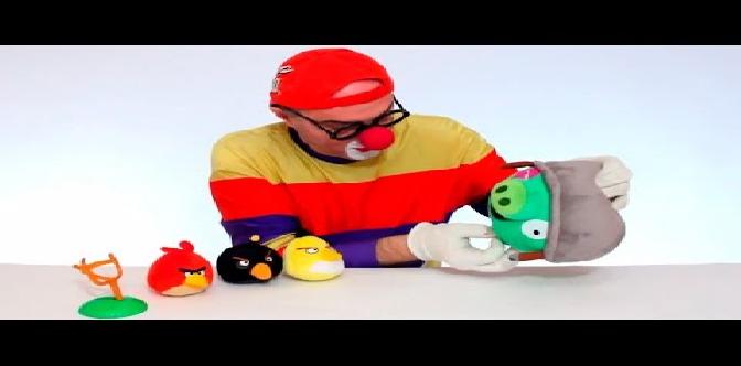 Клоун Дима - Игрушки птички Angry Birds - Смешные видео для детей смотреть