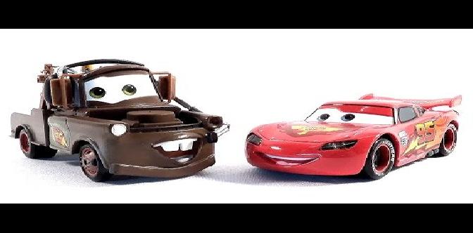 Машинки Тачки Молния Мак Куин и Мэтр играют вместе Lightening McQueen Cars