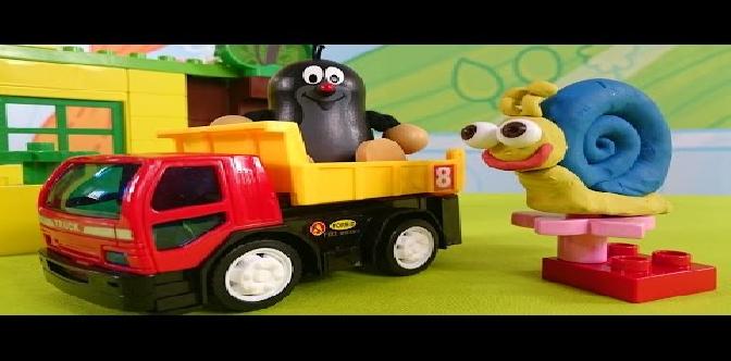 Мультфильм про Кротика и Улитку - Лепим из пластилина - Игрушки для детей смотреть