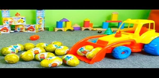 Мультфильм про машинки и яйца Angry Birds - Surprise Eggs