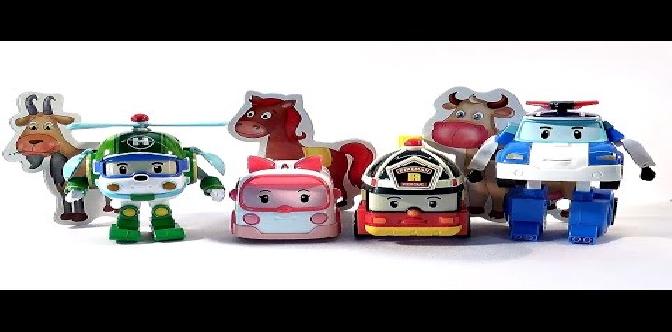 Поли Робокар - учим домашних животных  ロボカーポリー 로보카 폴리 Ro-bo-ka Polli
