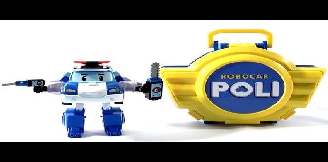 Поли Робокар в кейсе и Даник -  ロボカーポリー 로보카 폴리 - Ro-bo-ka Polli