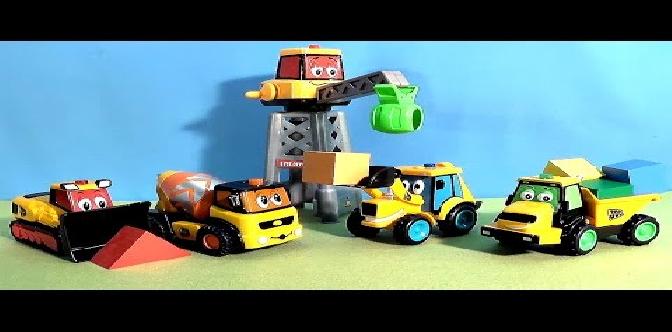 Развивающие машинки JCB и стройплощадка Учим цвета и цифры