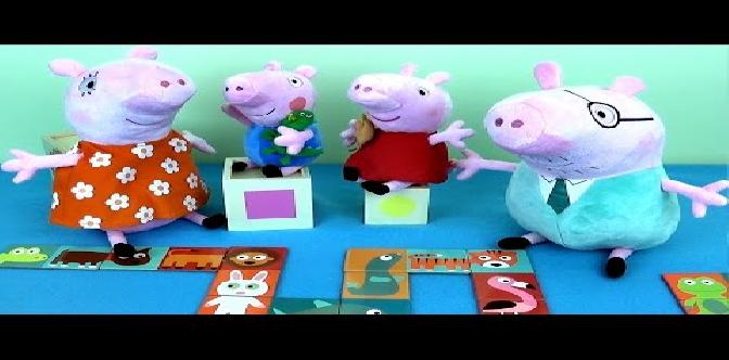 Свинка Пеппа и её семья играют в Домино. Развивающее видео для детей - Peppa Pig