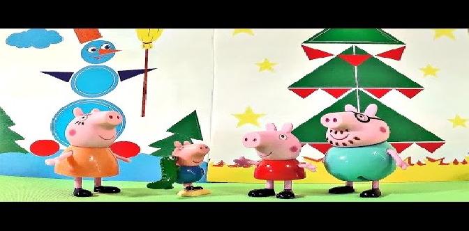 Свинка Пеппа и Новогодние аппликации. Peppa Pig
